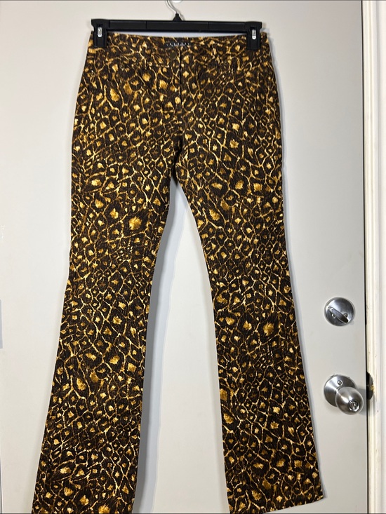 Laundry By Shelli Segal Denim - Laundry by Shelli Segal Women’s Leopard Print Flared Jeans size 2 bold, edgy